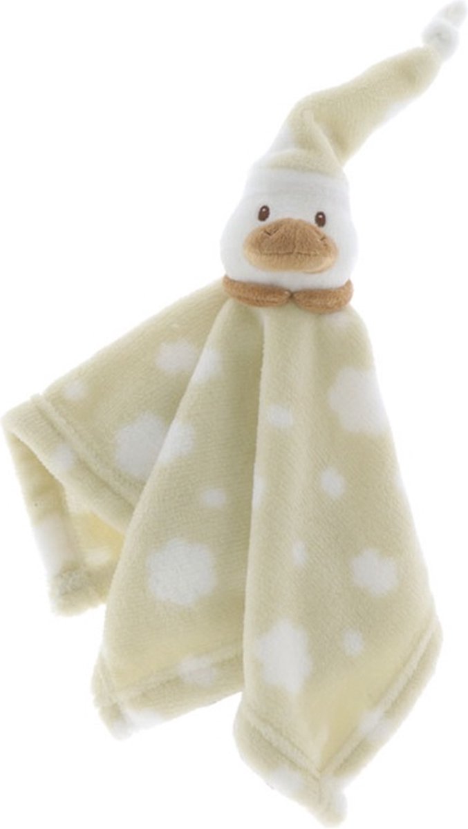 D- Unique Living | Knuffeldoekje plush Duck 38x38cm sand